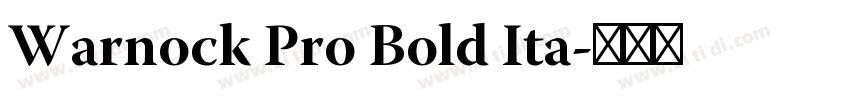 Warnock Pro Bold Ita字体转换